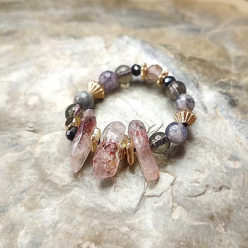 女神の光 | 草莓超七 | 血滴堇青石 | 茶晶 | 安德森長石 | 黑尖