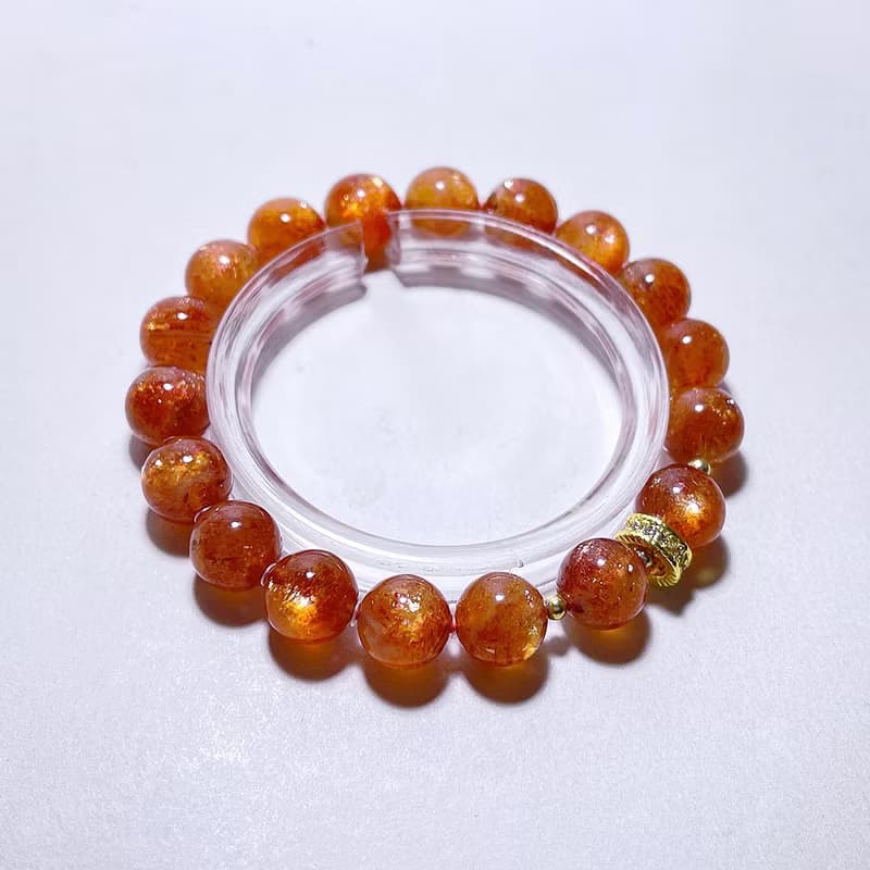 天然礦石 金太陽9.5mm 手鍊 招財擋煞 正陽氣 人緣親和 事業順利