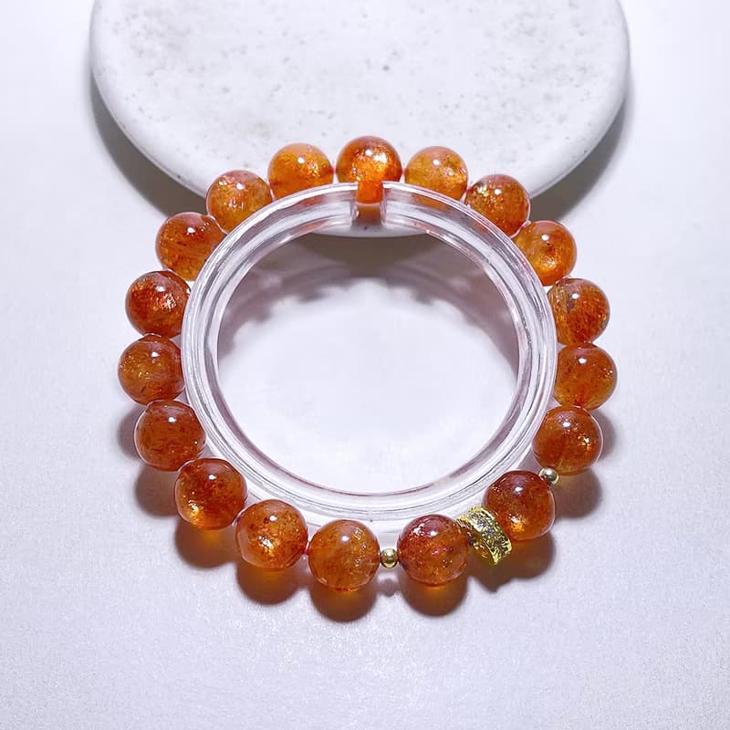 天然礦石 金太陽9.5mm 手鍊 招財擋煞 正陽氣 人緣親和 事業順利
