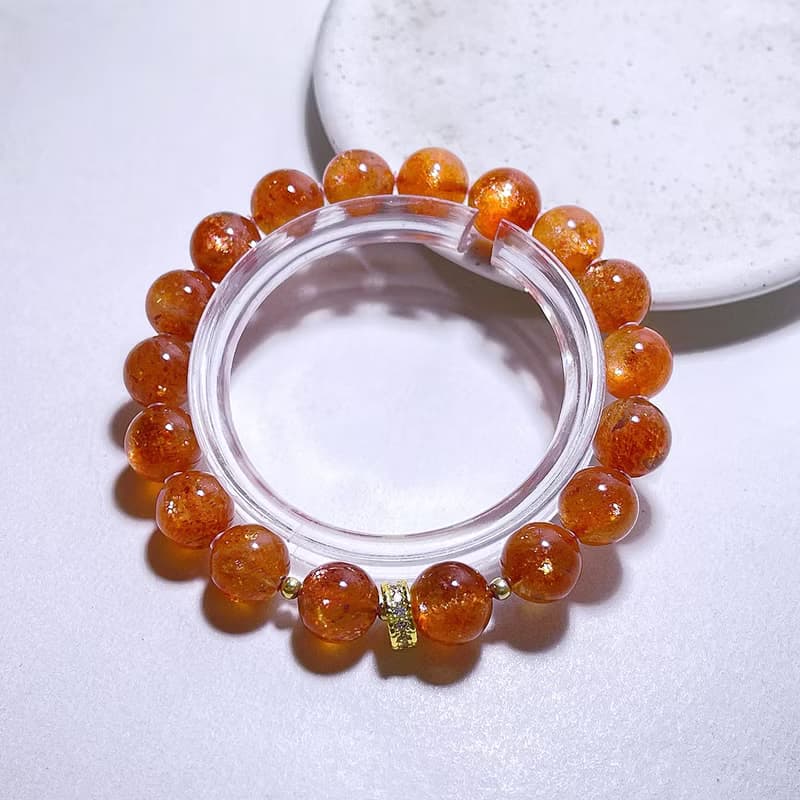 天然礦石 金太陽9.5mm 手鍊 招財擋煞 正陽氣 人緣親和 事業順利