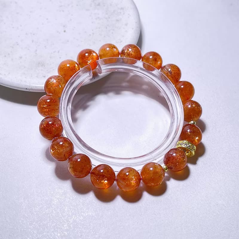 天然礦石 金太陽9.5mm 手鍊 招財擋煞 正陽氣 人緣親和 事業順利