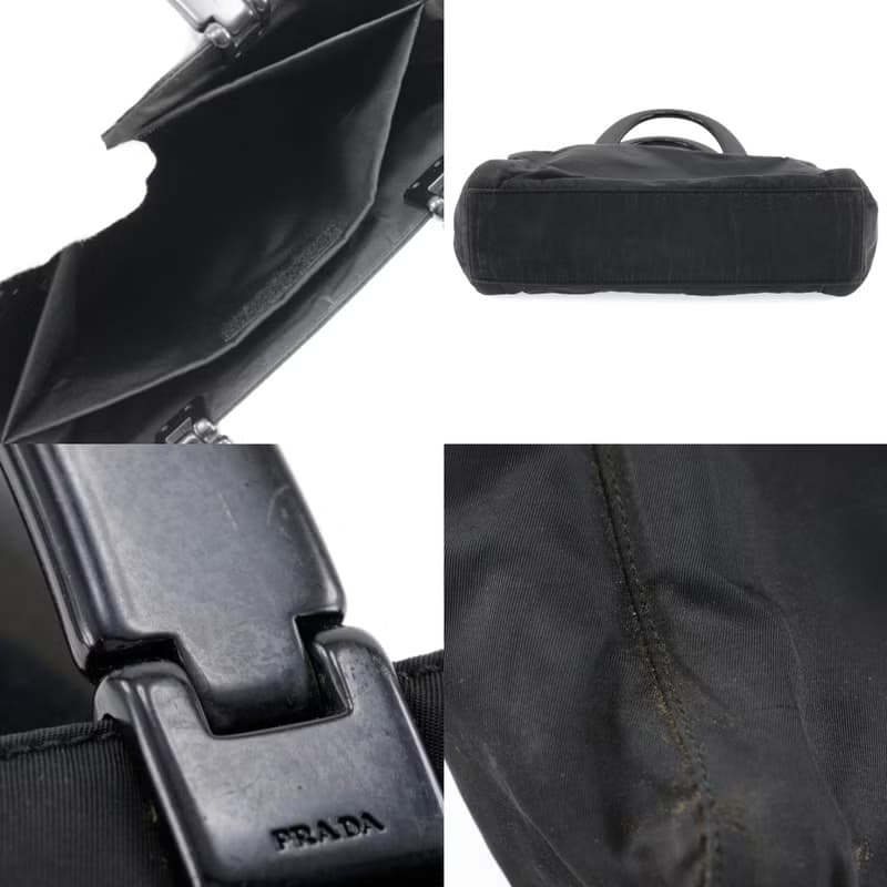 【日本直送】プラダ PRADA ハンドバッグ ナイロン 黒 レディース【中古】
