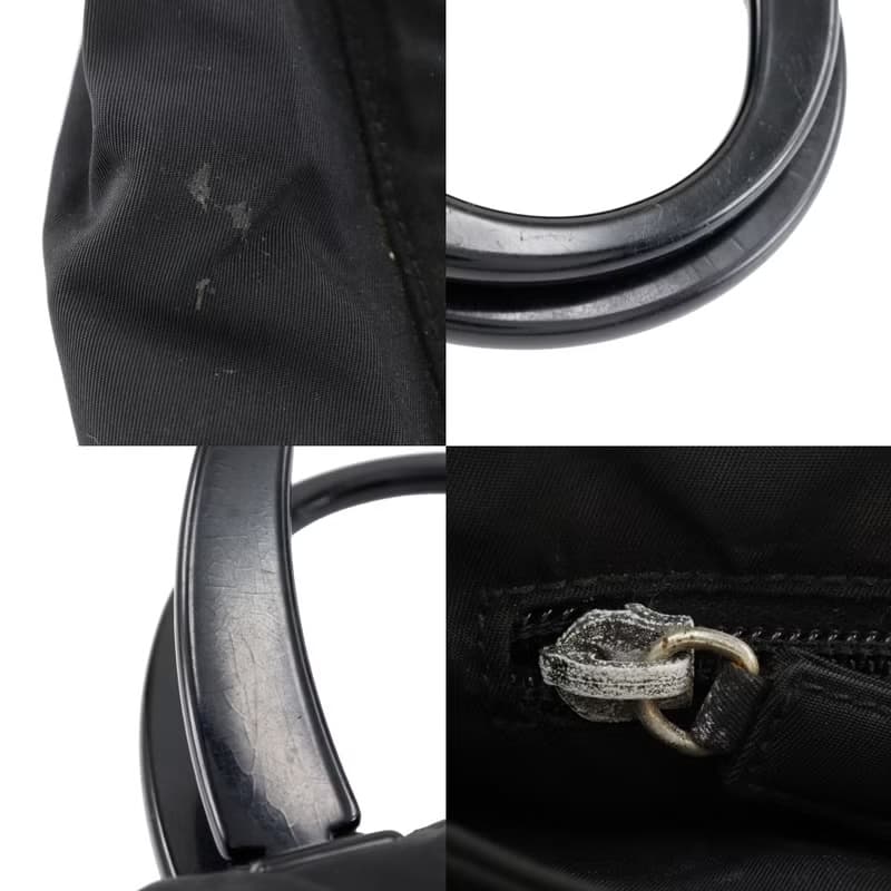 【日本直送】プラダ PRADA ハンドバッグ ナイロン 黒 レディース【中古】