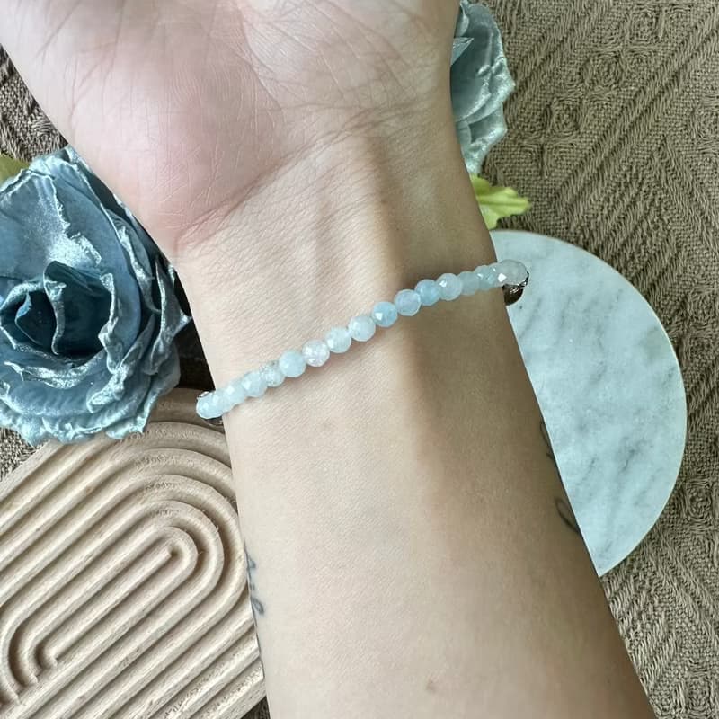 大海藍色藍寶貔貅彈性手鍊
