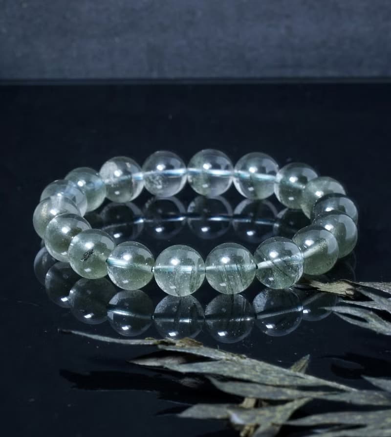 綠幽靈 11.5mm 水晶手鍊  ( Green Phantom 11.5mm Bracelet )