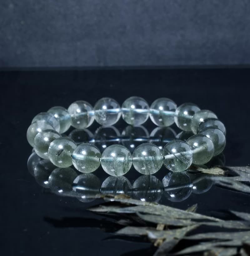 綠幽靈 11.5mm 水晶手鍊  ( Green Phantom 11.5mm Bracelet )