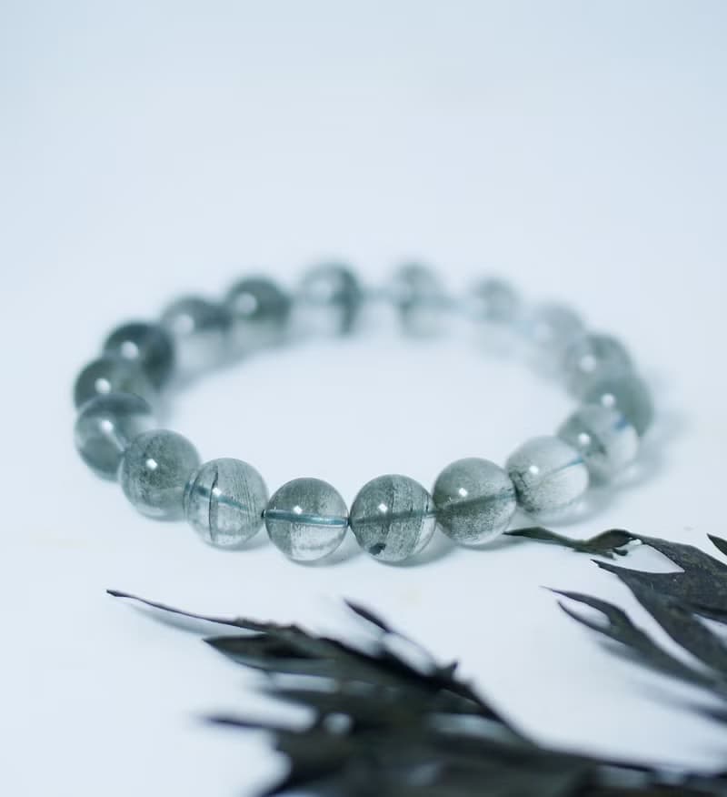 綠幽靈 11.5mm 水晶手鍊  ( Green Phantom 11.5mm Bracelet )
