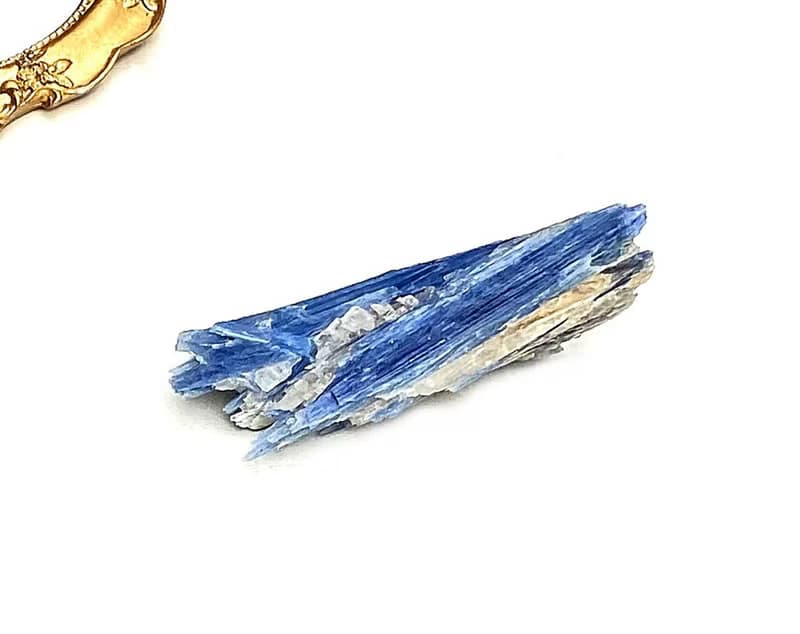 天然原礦小迷你藍晶石共生白水晶及雲母 辦公室 居家 療癒 擺件