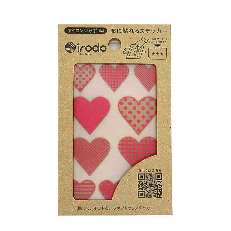 | 手作DIY | irodo免熨燙布用轉印貼—心型幾何x粉紅