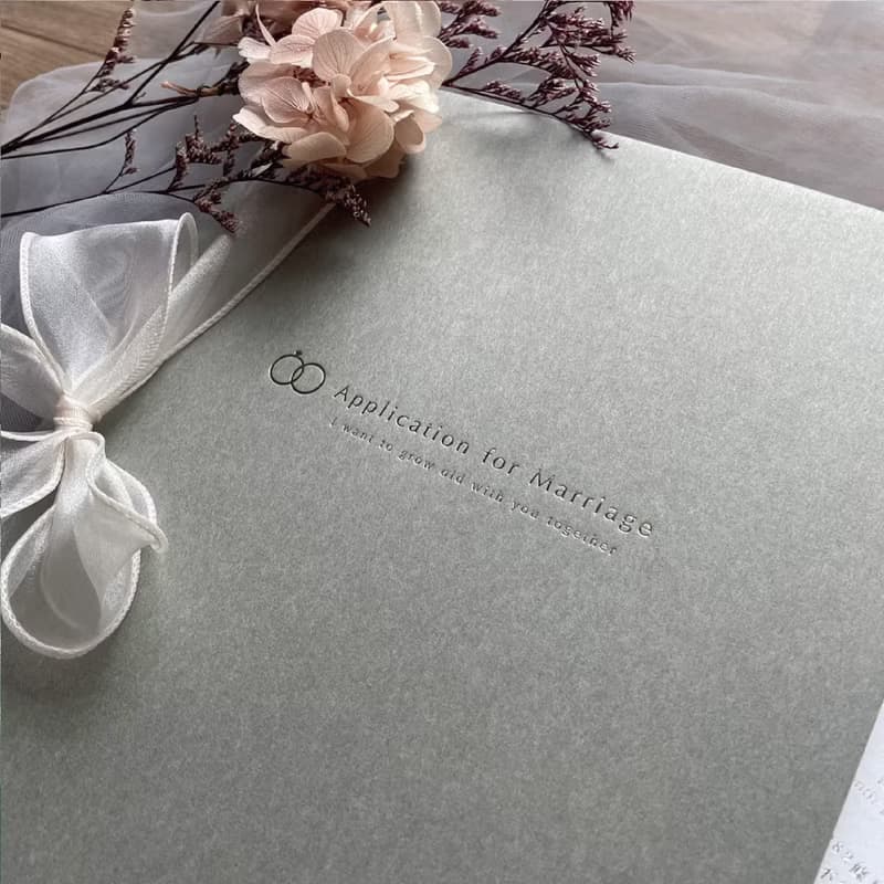 【24h快速出貨】-結婚書約/結婚證書/書約套組-永恆-灰青 - 異性