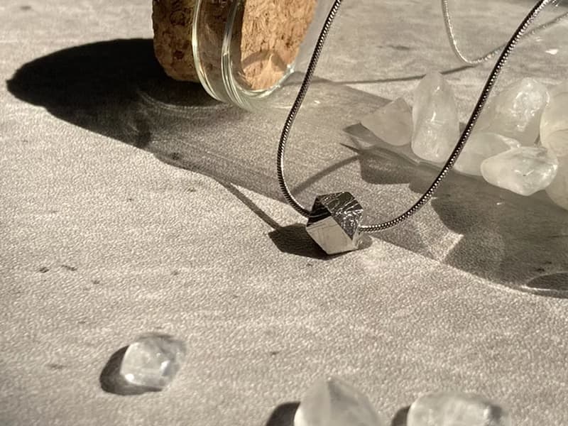 【Infinitas。立方八角天鐵隕石項鍊】天然鎳鐵殞石、瑞典M鐵