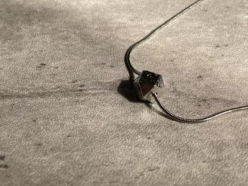 【Infinitas。立方八角天鐵隕石項鍊】天然鎳鐵殞石、瑞典M鐵