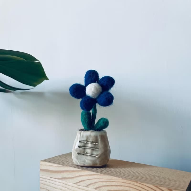 |哈哈羊毛氈| 小花陶盆 (4款) / 009