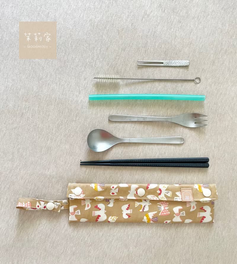 防水款環保餐具袋 -飛鳥