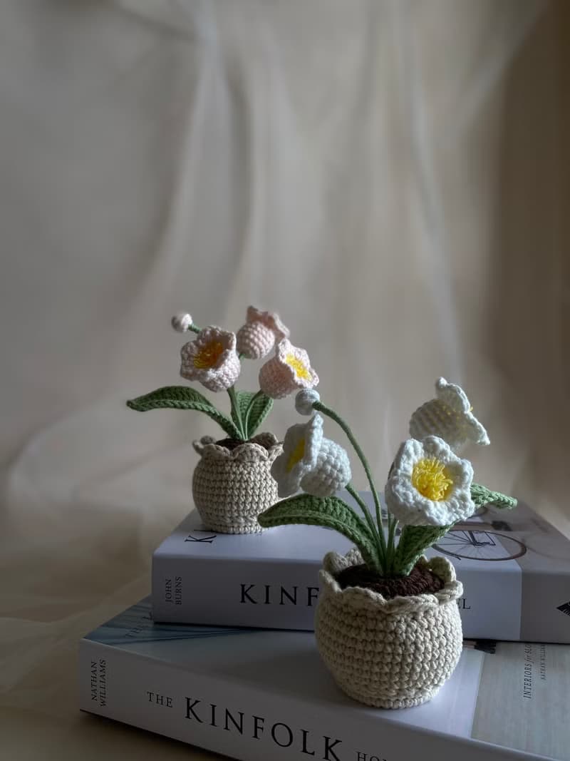 ZHII studio 手工盆花禮盒 - 鈴蘭花 針織花盆