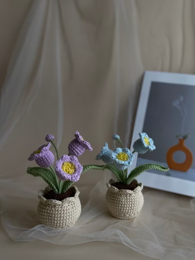 ZHII studio 手工盆花禮盒 - 鈴蘭花 針織花盆