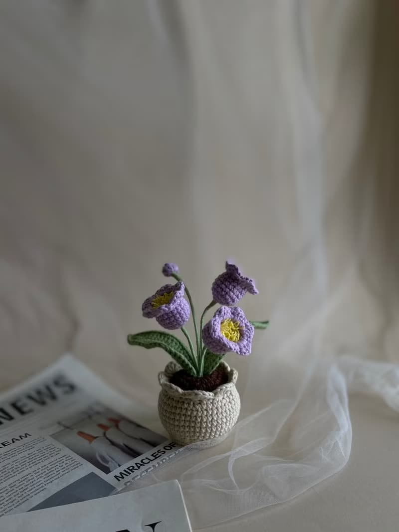 ZHII studio 手工盆花禮盒 - 鈴蘭花 針織花盆