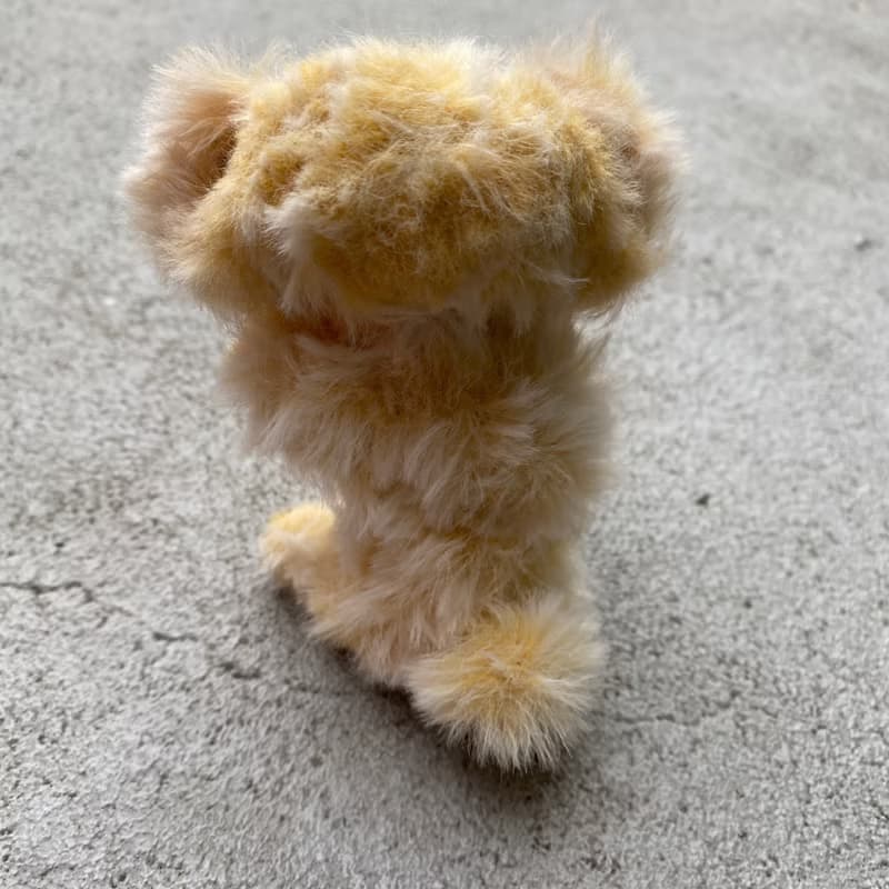 戴眼鏡的金毛犬 站著10cm-毛根扭扭棒手作/玩偶公仔毛料娃娃