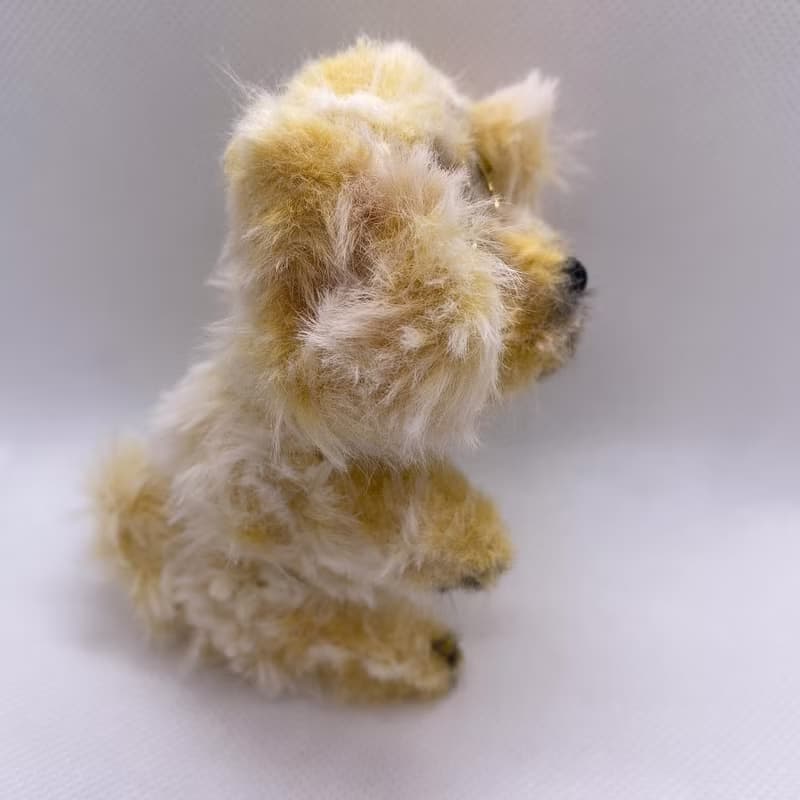 戴眼鏡的金毛犬 站著10cm-毛根扭扭棒手作/玩偶公仔毛料娃娃