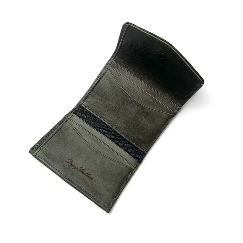 小號三折皮夾 迷你皮夾 日本小牛皮 黑色