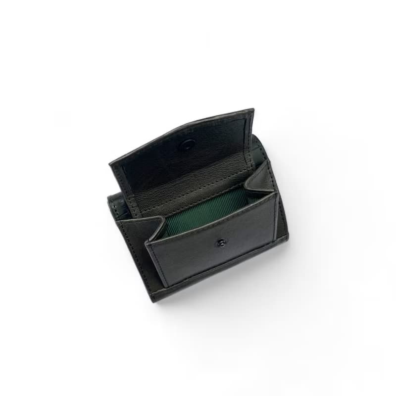 小號三折皮夾 迷你皮夾 日本小牛皮 黑色