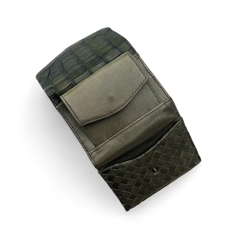 小號三折皮夾 迷你皮夾 日本小牛皮 黑色