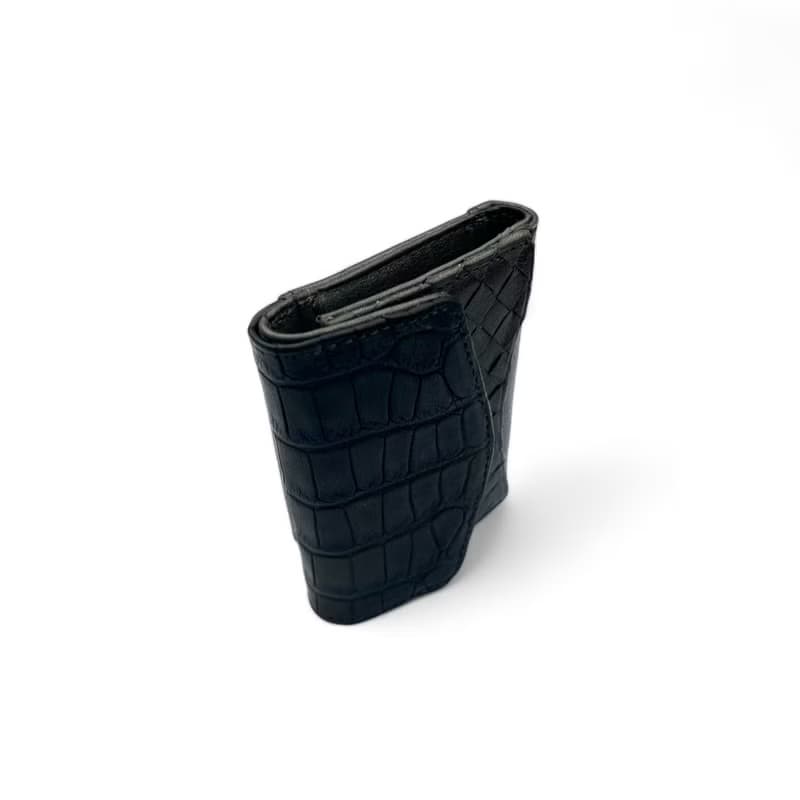 小號三折皮夾 迷你皮夾 日本小牛皮 黑色