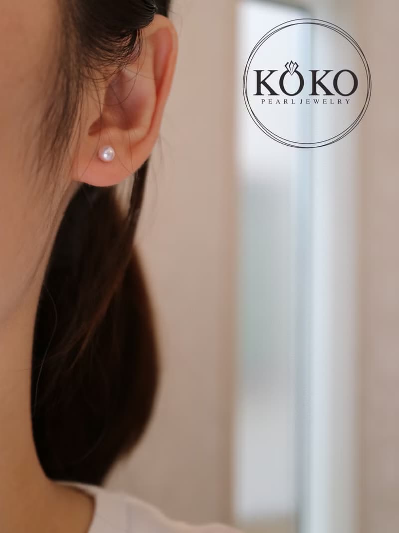 日本製 2way akoya珍珠耳環 耳夾 滿天星耳環 18k金 珍珠耳墜