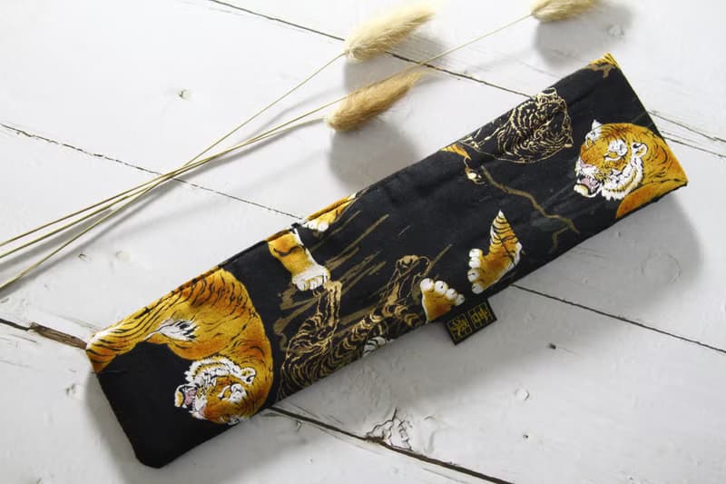 【Gi LAI】 6.5*26Cm環保雙層筷袋 餐具袋-老虎タイガー