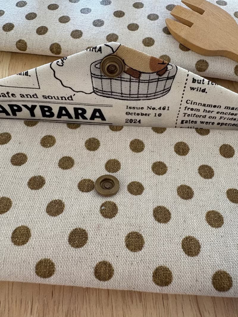 文青風環保純棉筷袋 星光燦爛 水豚君萌翻 原麻本色 日本 潮物 收