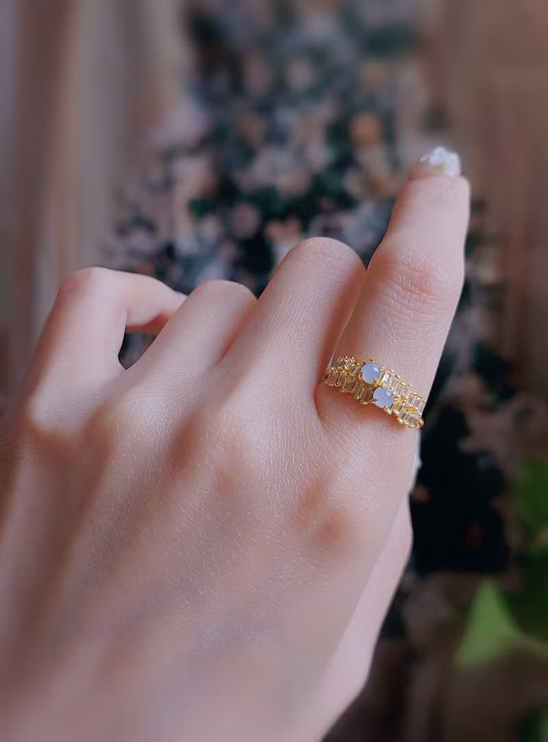 桃花•貴人•招財|夢幻仙女粉紫|緬甸A貨翡翠冰膠紫雙層戒指