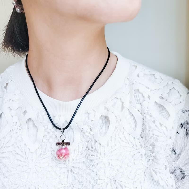 晃晃閃閃多肉項鍊 桃之卵 花朵 甜美 個性