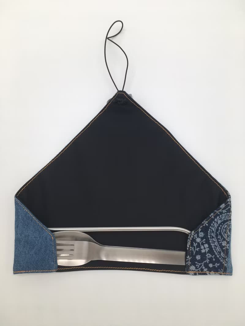 Denim Patchwork Straw Case Cutlery Case 牛仔布 飲管套 餐具套