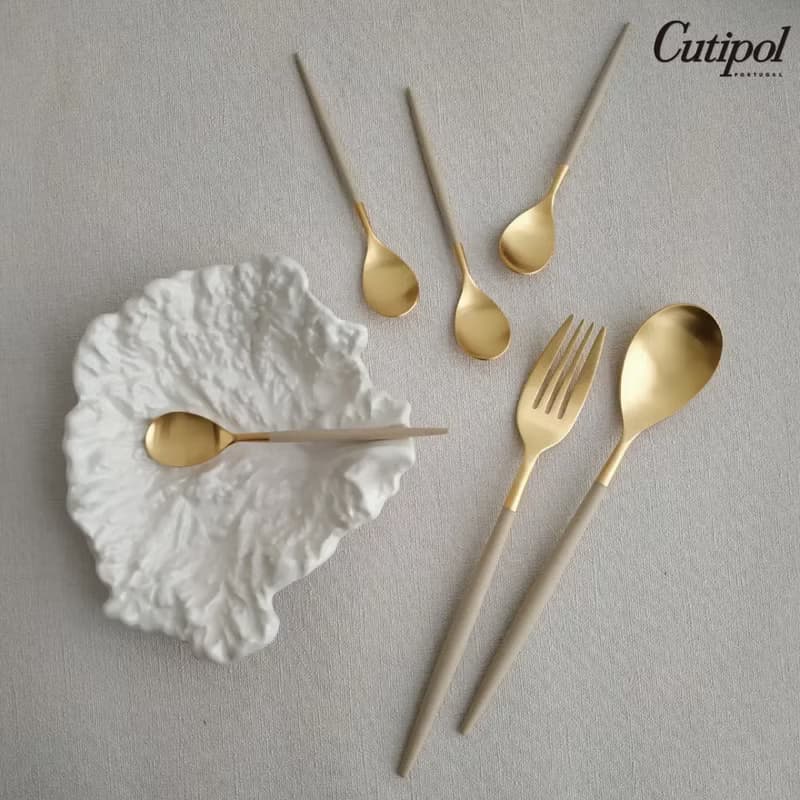 葡萄牙 Cutipol  MIO  奶茶金霧面不鏽鋼 咖啡匙