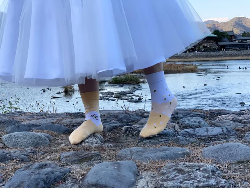 【水梨花果襪】對稱/不對稱襪 純真│想你的心不曾遠離