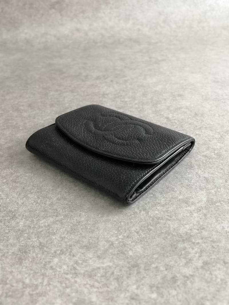 【 日本直送　名牌中古包 】CHANEL シャネル 財布 ブラック ココマーク レザー コインケース vintage ヴィンテージ オールド gscxim