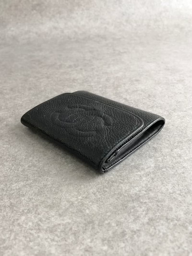 【 日本直送　名牌中古包 】CHANEL シャネル 財布 ブラック ココマーク レザー コインケース vintage ヴィンテージ オールド gscxim