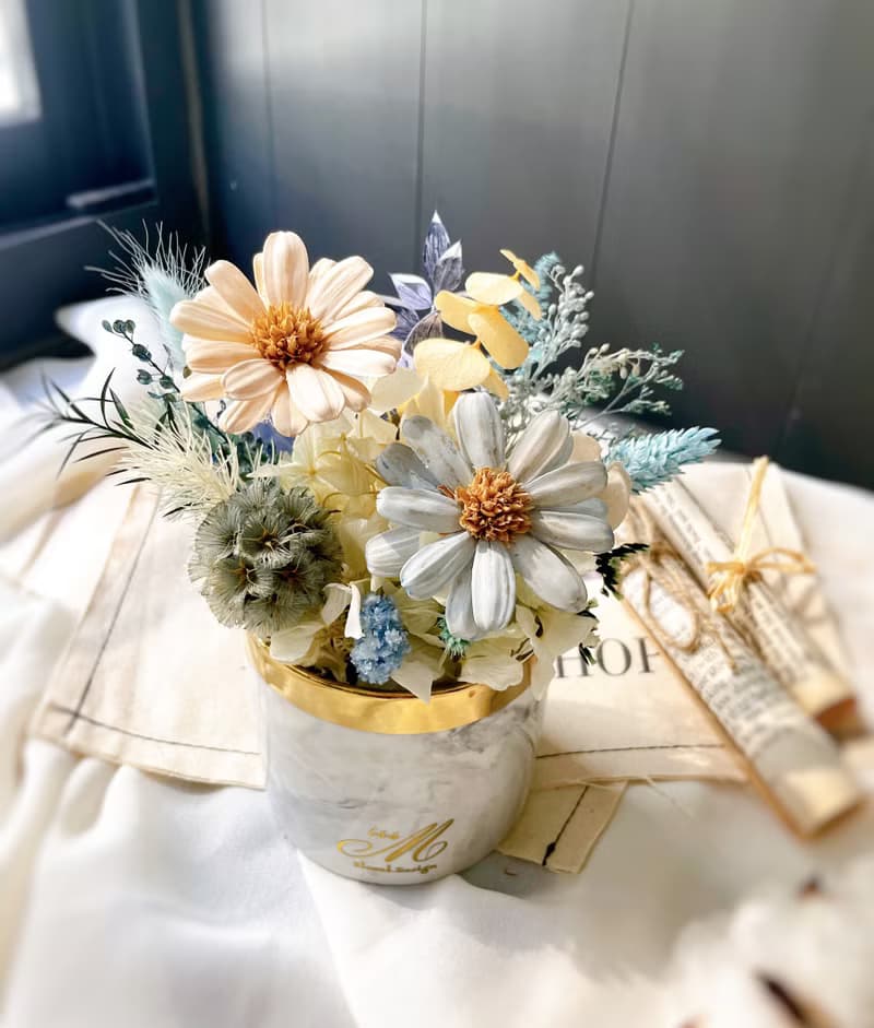 Miss。花謎 【曖曖內含光】小雛菊桌花