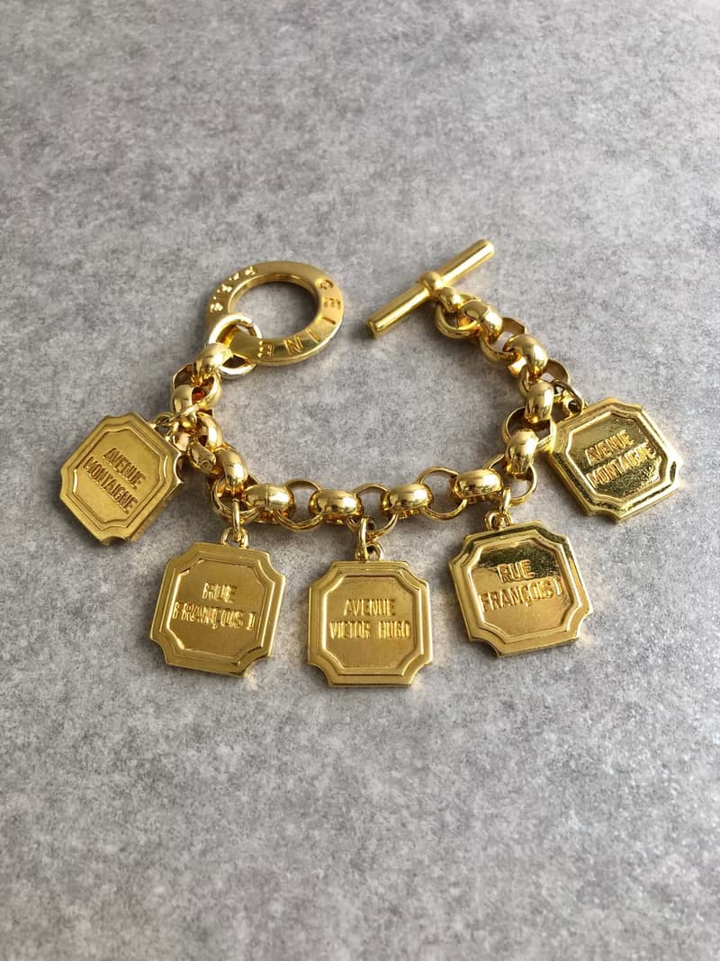 【 日本直送　名牌中古包 】CELINE セリーヌ ブレスレット ゴールド ロゴ シェーヌダンクル vintage ヴィンテージ オールド esez5y