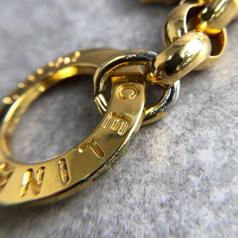 【 日本直送　名牌中古包 】CELINE セリーヌ ブレスレット ゴールド ロゴ シェーヌダンクル vintage ヴィンテージ オールド esez5y