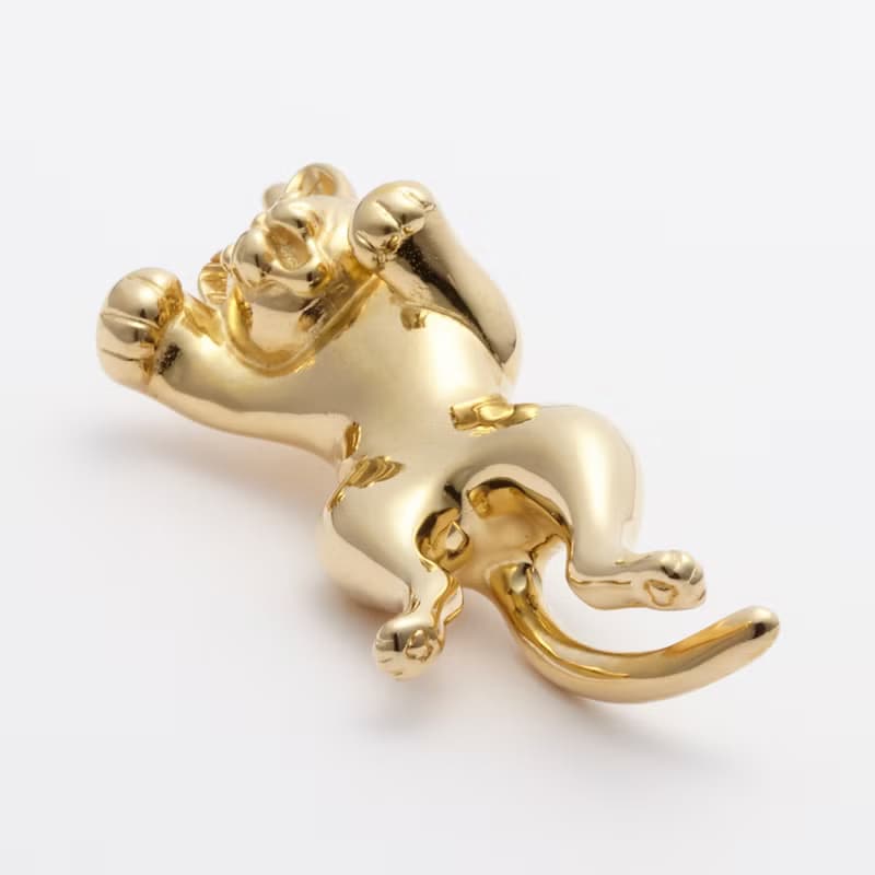 金運向上祈願、ご利益招き猫ペンダントトップ(大人猫) / silver925、k18 (Made In Japan)