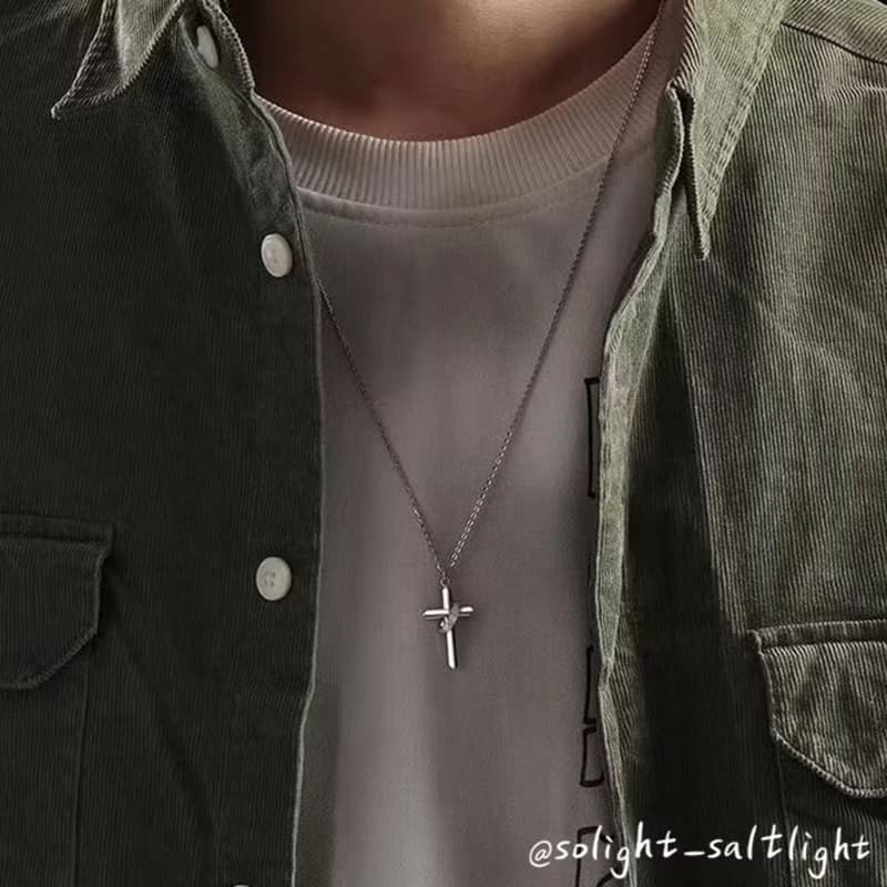 【SoLight鹽青】信仰之光十字架項鍊-銀 SL146