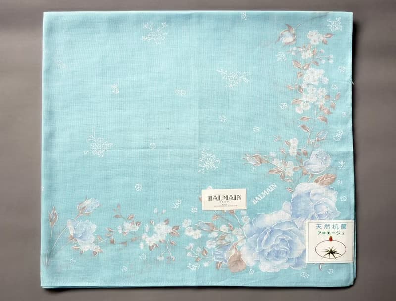 Pierre Balmain Paris Vintage Handkerchief Women Handkerchief 23 x 22.5 inches