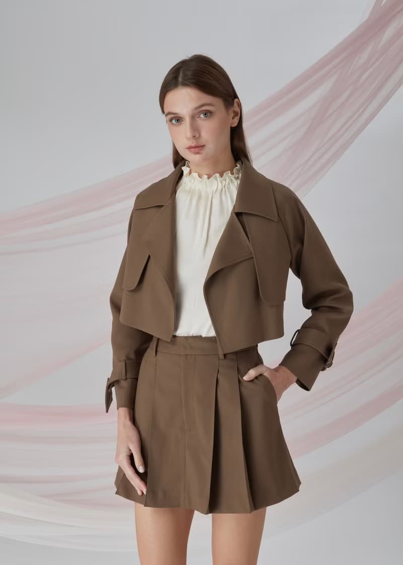 朱古力色短外套