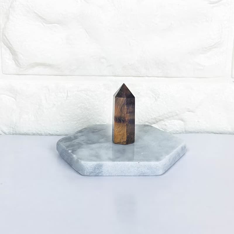 水晶柱-粉晶 黃虎眼石 黑曜石 螢石 白水晶 紫水晶辦公室裝置擺飾