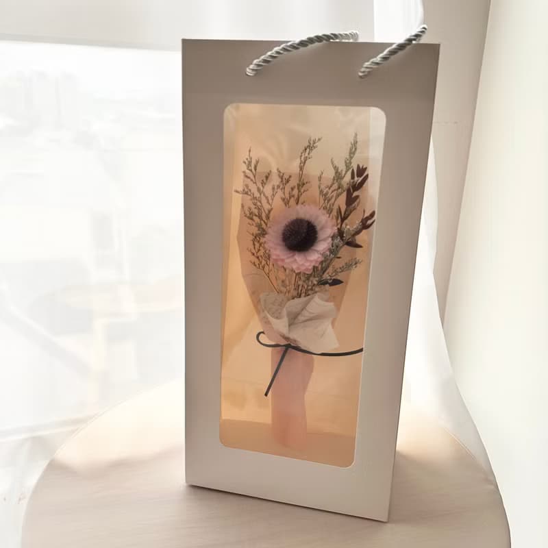 畢業花束 粉色系擴香太陽花 向日葵 生日 週年 畢業禮物 附贈提袋