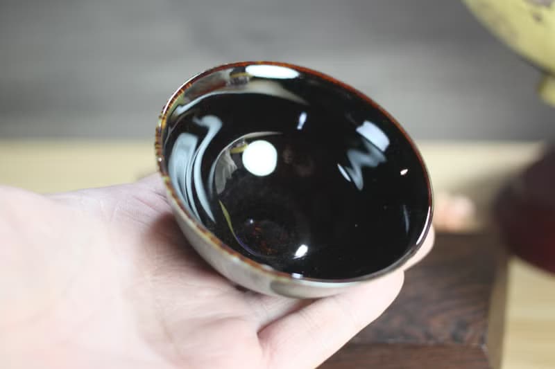 【送禮好物】100ml 天目釉 敞口茶盞杯 酒杯 鶯歌名家葉敏祥作