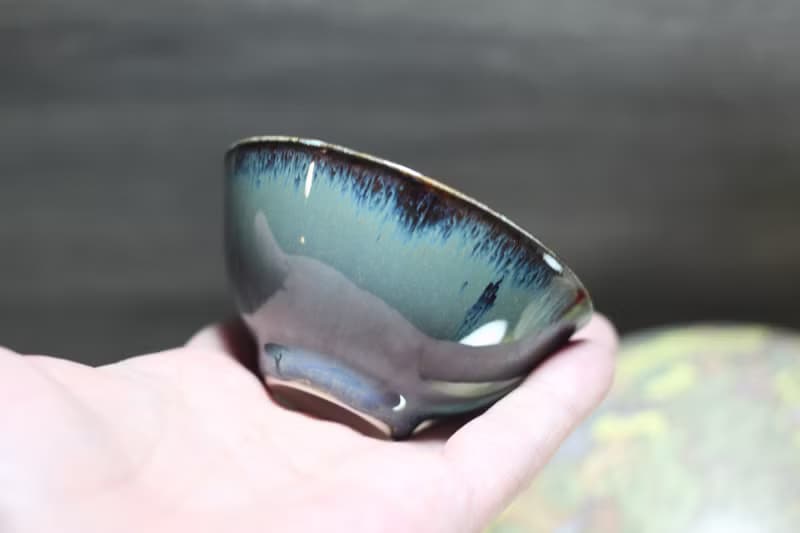 【送禮好物】100ml 天目釉 敞口茶盞杯 酒杯 鶯歌名家葉敏祥作