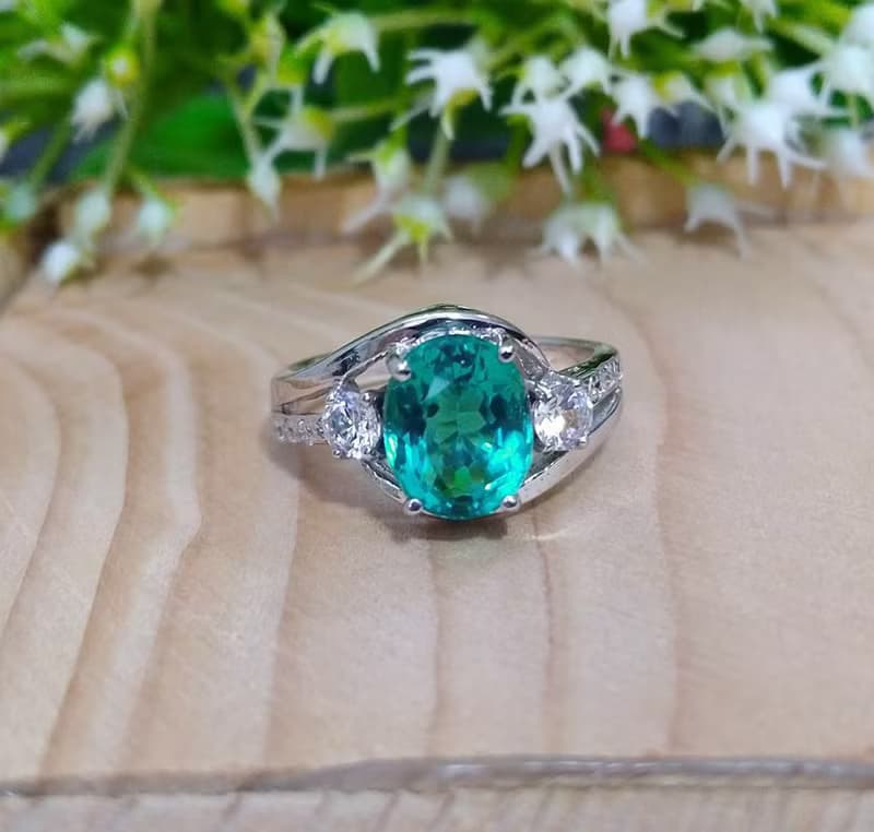 Natural london topaz ring silver sterling or ring wedding size 7.0 free resize