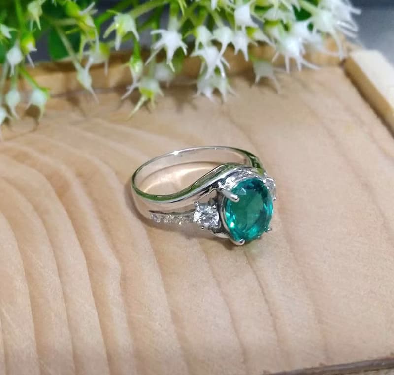 Natural london topaz ring silver sterling or ring wedding size 7.0 free resize